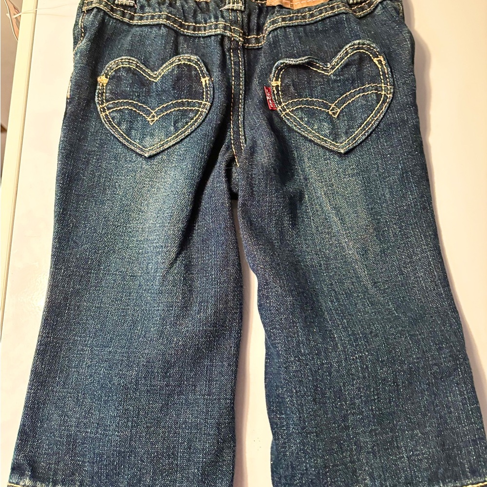 Levi’s Blue Denim Jeans 12 Months Fit And Flare Blue Jeans Stretch Waist - Picture 3 of 3
